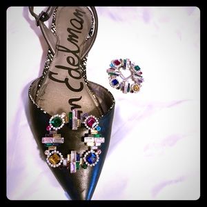 Rhinestone shoe clips